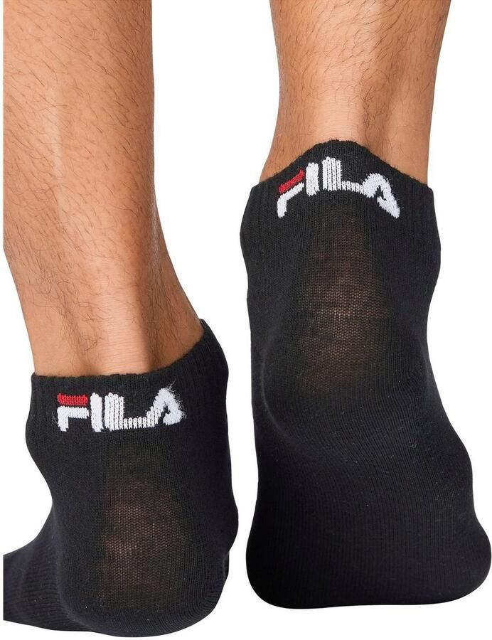 Fila Korte sokken UNISEX INVISIBLE PLAIN SOCKS Katoen gsel ribboorden platte teennaad (6 paar Set van 6)