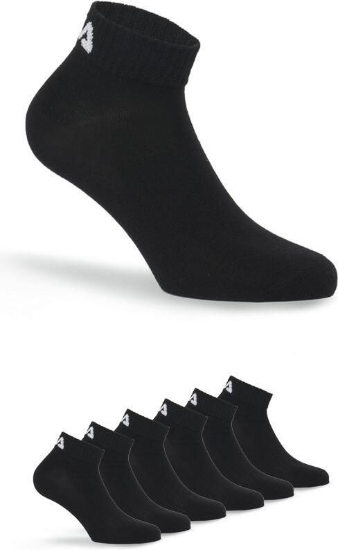 Fila Korte sokken UNISEX INVISIBLE PLAIN SOCKS Katoen gsel ribboorden platte teennaad (6 paar Set van 6) - Foto 6