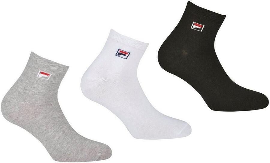 Fila Korte sokken UNISEX QUARTER PLAIN SOCKS (set 3 paar)