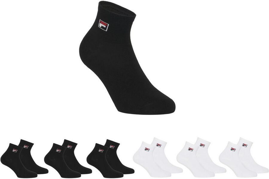 Fila Korte sokken UNISEX QUARTER PLAIN SOCKS (set 6 paar)