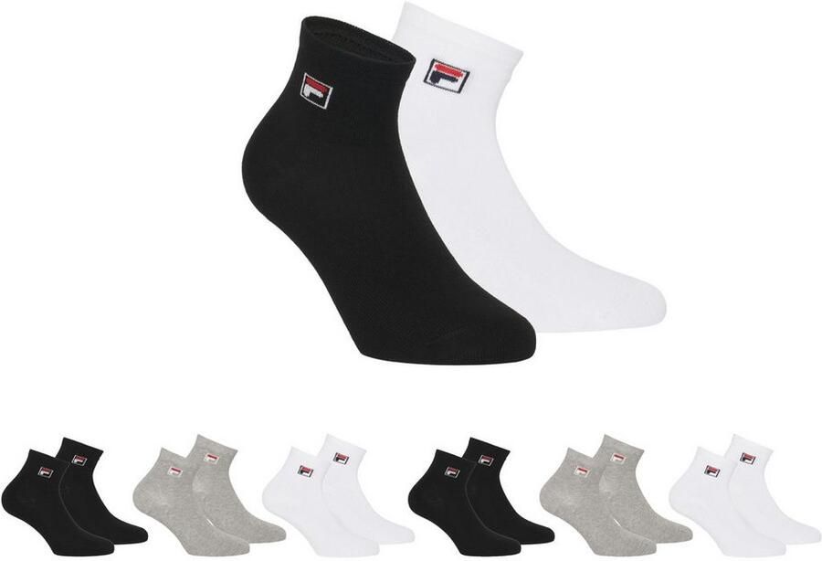 Fila Korte sokken UNISEX QUARTER PLAIN SOCKS (set 6 paar)