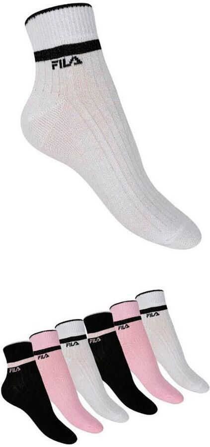 Fila Korte sokken WOMAN QUARTER SOCKS met geribbelde enkelpartij (6 paar) - Foto 4