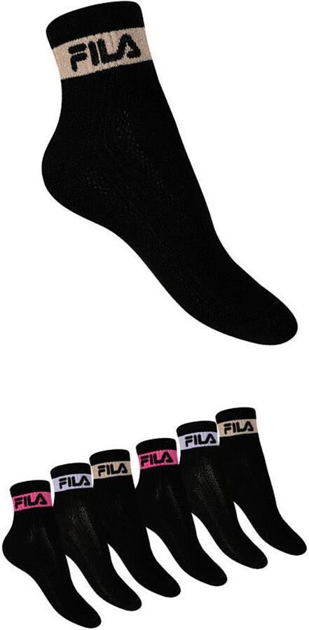 Fila Korte sokken WOMAN QUARTER SOCKS met geribbelde enkelpartij (6 paar) - Foto 3