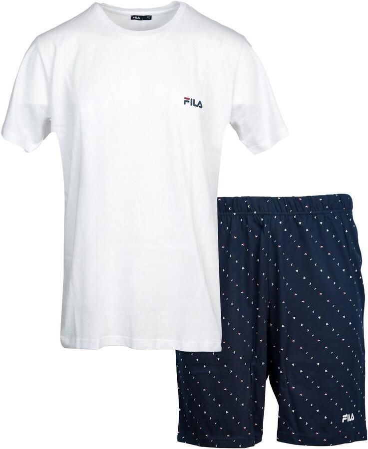 Fila Shortama MAN JERSEY PYJAMAS Broek gestippeld met elastiek shirt met ronde hals (2-delig)