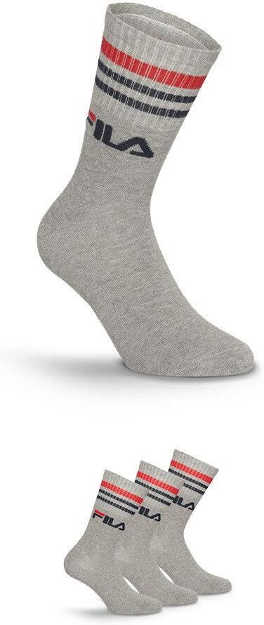 Fila Sokken brede ribboord logo opschrift katoenmix (3 paar) - Foto 2