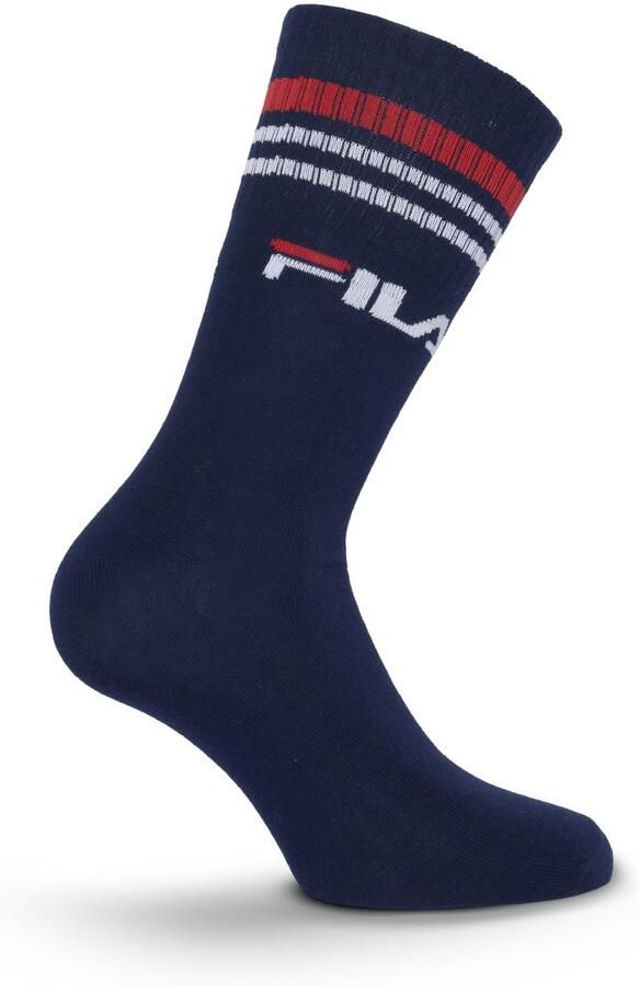Fila Sokken brede ribboord logo opschrift katoenmix (3 paar) - Foto 2