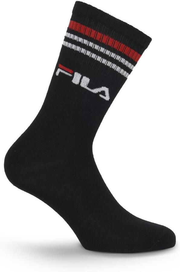 Fila Sokken brede ribboord logo opschrift katoenmix (3 paar) - Foto 2