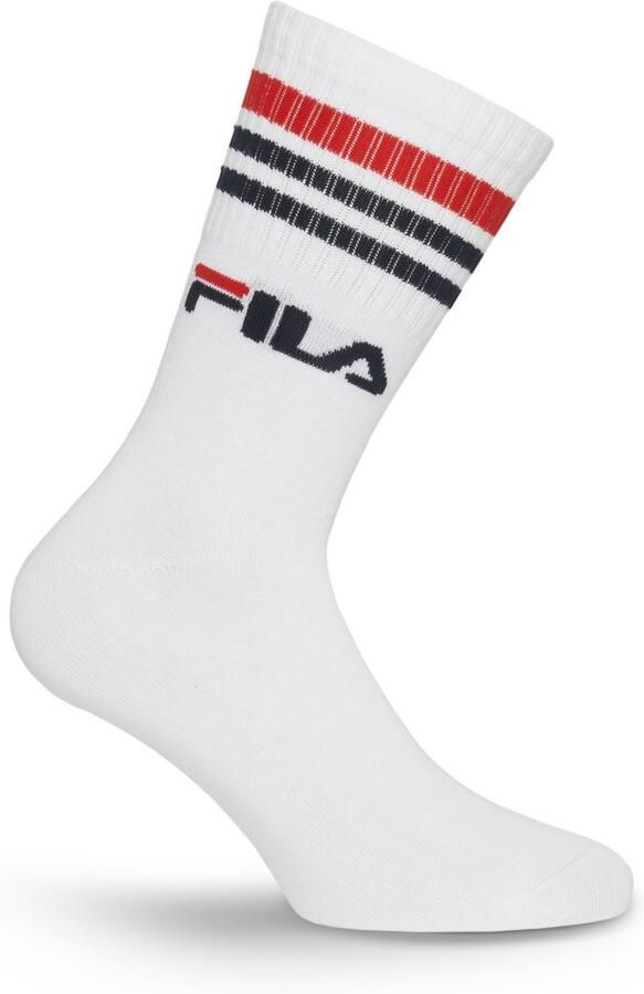 Fila Sokken brede ribboord logo opschrift katoenmix (3 paar) - Foto 3