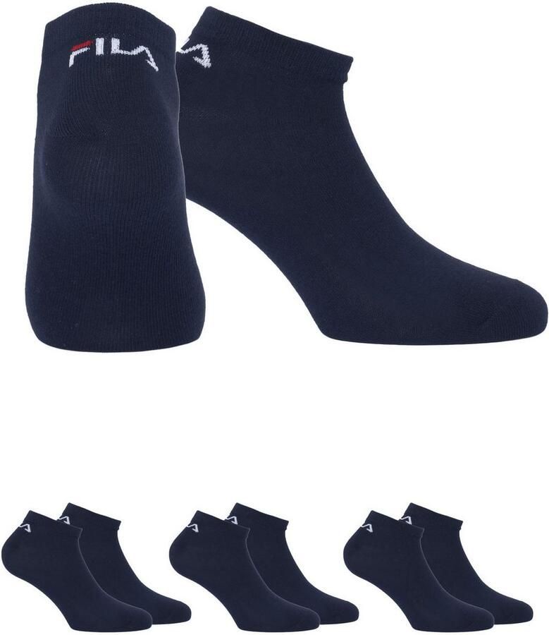 Fila Sokken UNISEX INVISIBLE PLAIN SOCKS met ingebreid logo bij de hiel (3 paar)