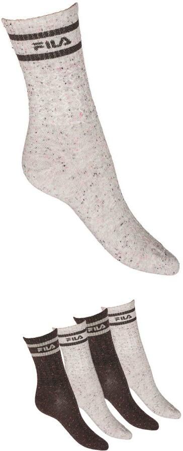Fila Vrijetijdssokken WOMAN LIFESTYLE NORMAL BUTTONED SOCKS (4 paar) - Foto 4