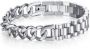 Firetti Edelstalen armband Sieraad cadeau armband panzerketting gecombineerd verstelbaar - Thumbnail 1