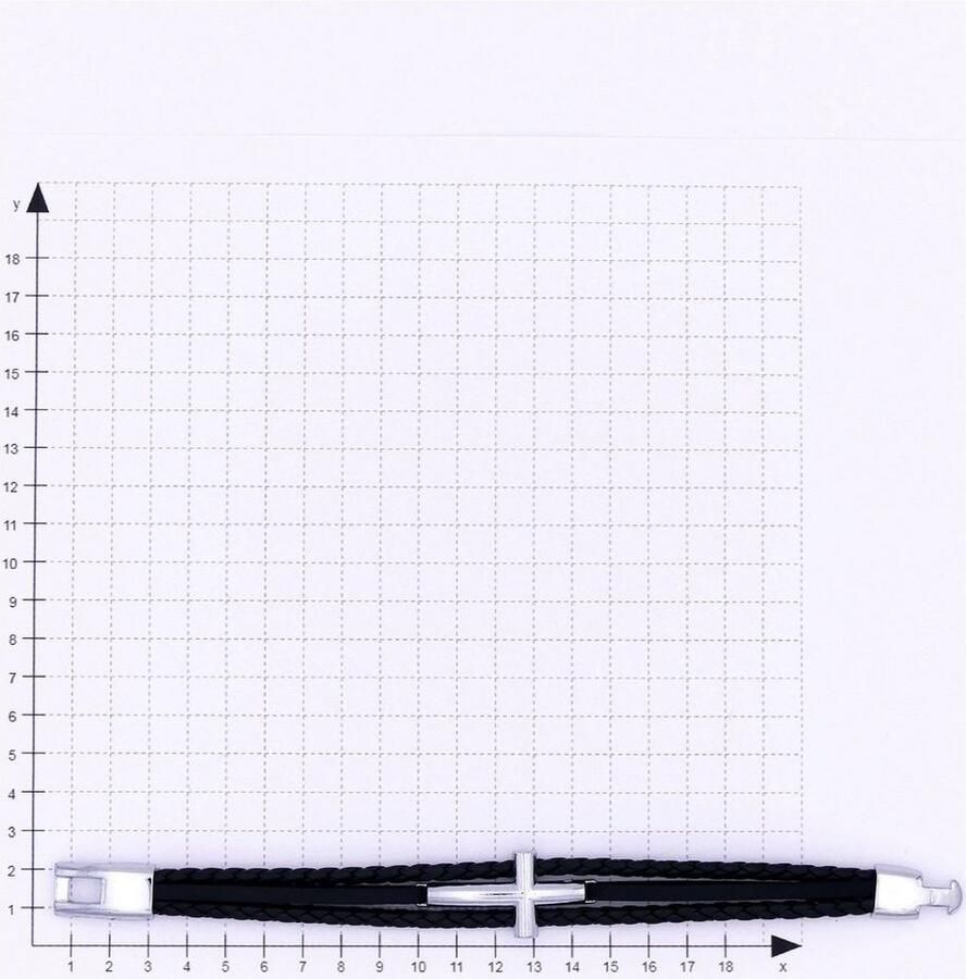 Firetti Armband Kruis meerrijig gedeeltelijk gevlochten