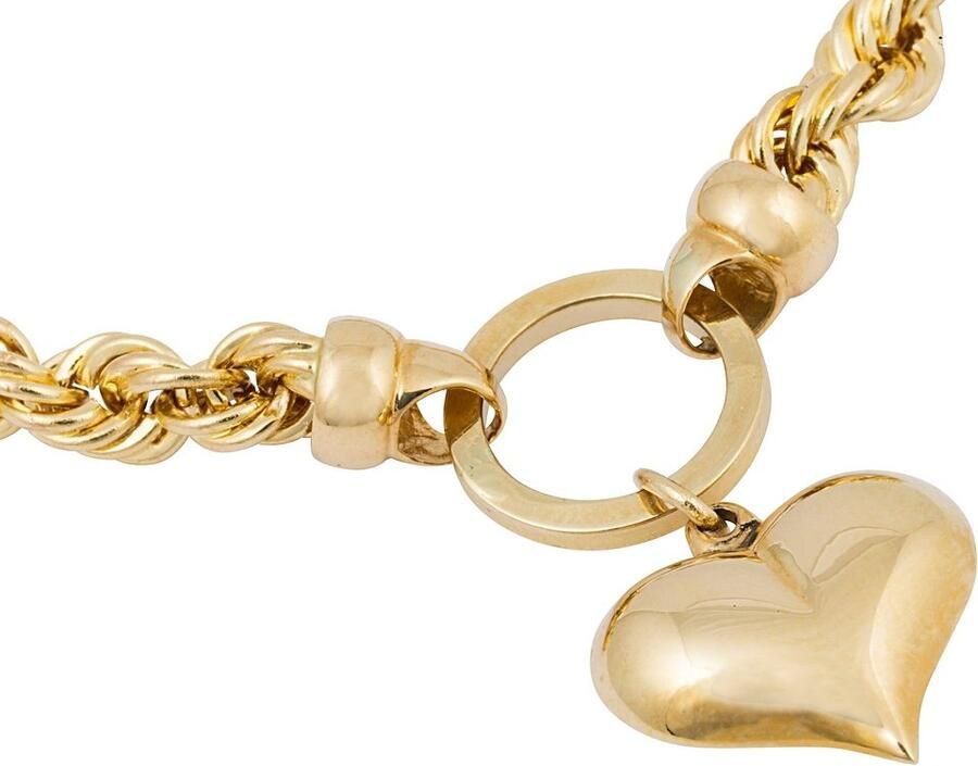 Firetti Armband Sieraad cadeau Goud 585 armband goudarmband koordketting "Hart" met jurk overhemd jeans sportschoenen! gelegenheid verjaardag kerstmis - Foto 2