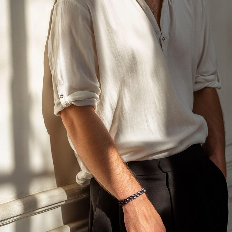 Firetti Armband Sieraad cadeau roestvrij staal armbanden armbandketting schakelketting vintage - Foto 2