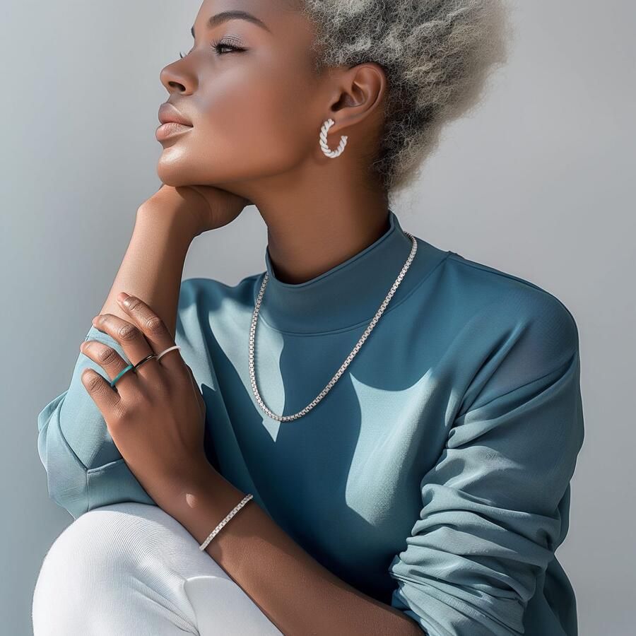 Firetti Edelstalen ketting Sieraad cadeau roestvrij staal halssieraad halsketting Venetiaanse ketting kleur - Foto 2