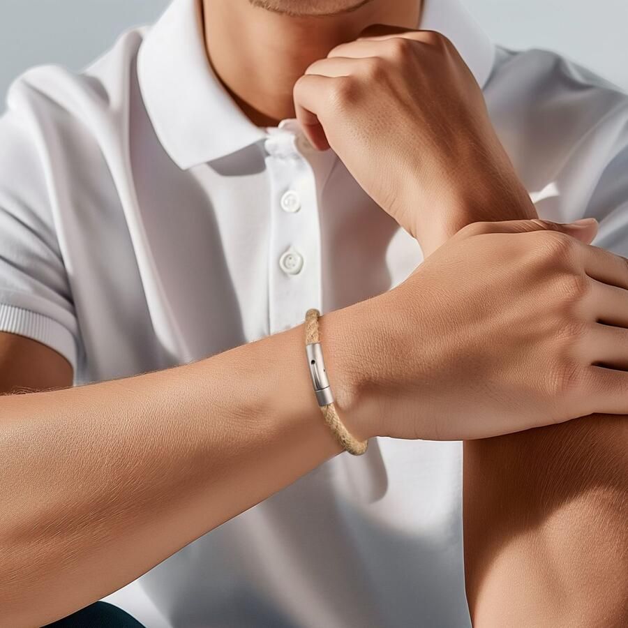 Firetti Armband Sieraad cadeau roestvrij staal jutevezel armbanden armbandketting