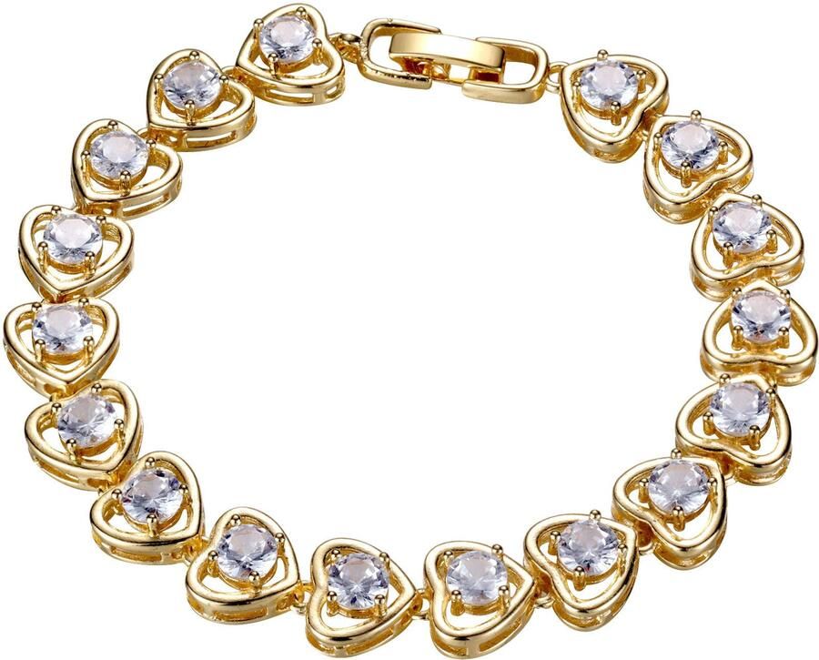 Firetti Armband Sieraden cadeau koper armband hartschakelketting liefde - Foto 3