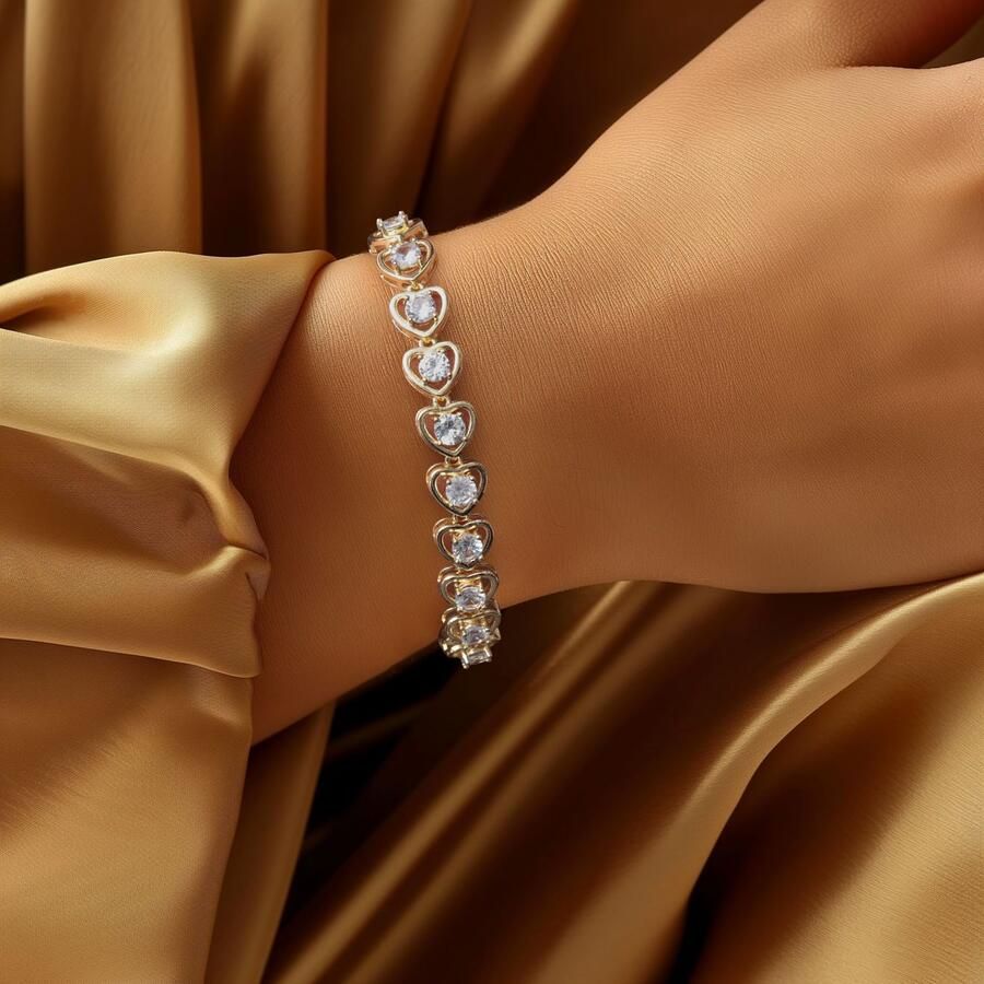 Firetti Armband Sieraden cadeau koper armband hartschakelketting liefde - Foto 2