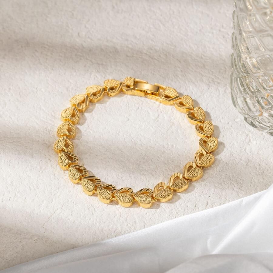 Firetti Armband Sieraden cadeau koper armband hartschakelketting liefde