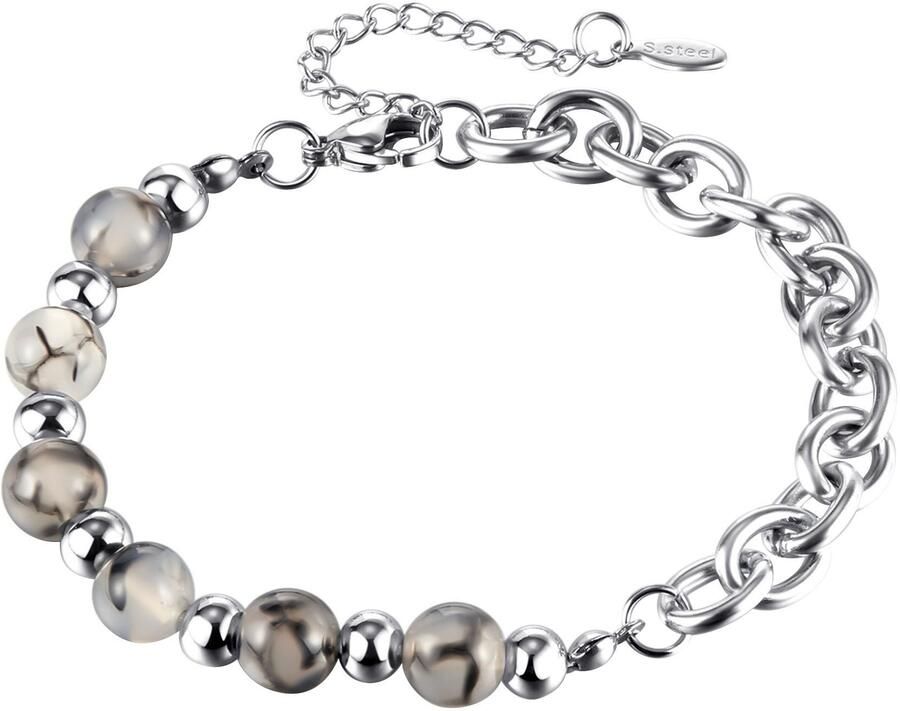 Firetti Armband Sieraden cadeau roestvrijstalen armbanden ankerkettenglieder dragonstone - Foto 3