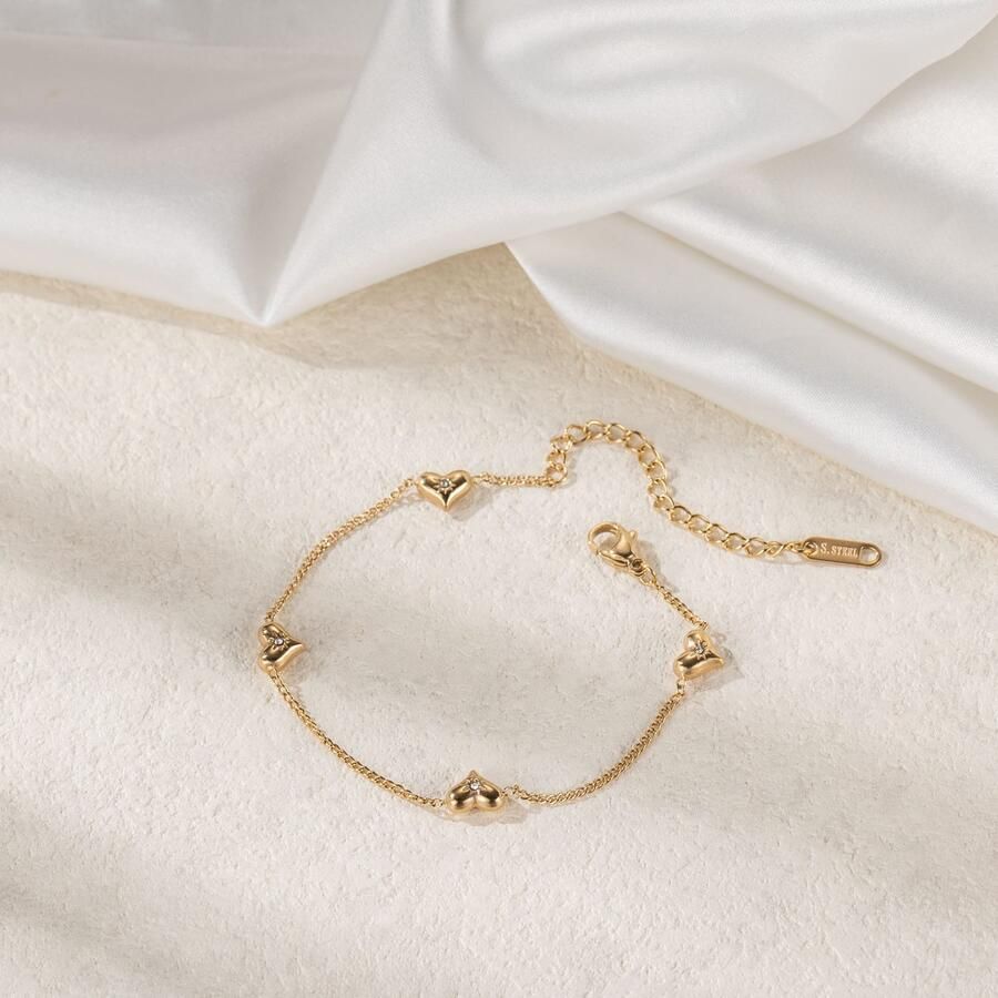 Firetti Armband Sieraden cadeau roestvrijstalen armbanden ankerkettengliederung harten