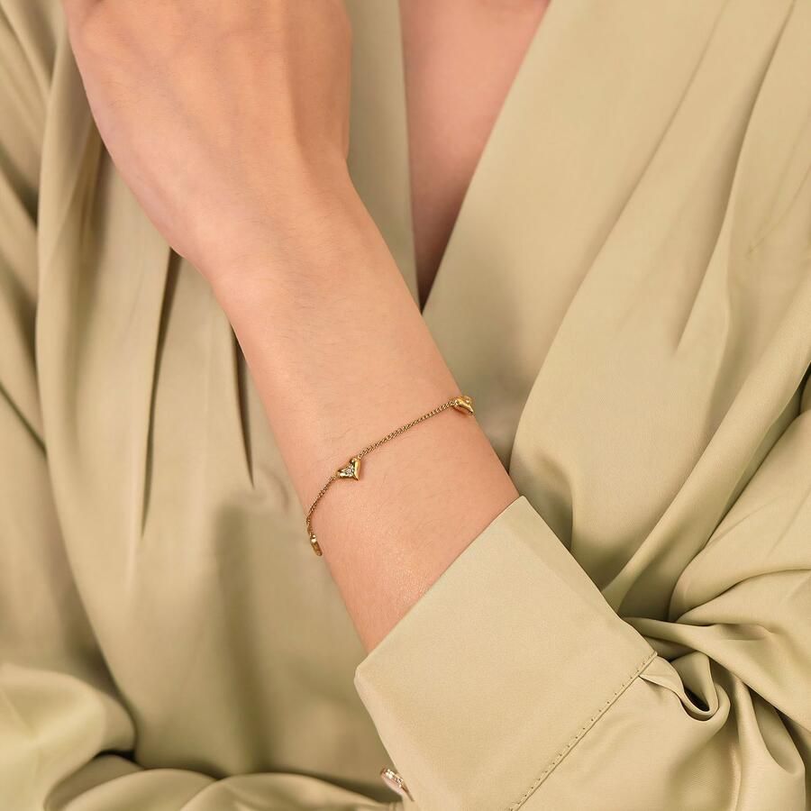 Firetti Armband Sieraden cadeau roestvrijstalen armbanden ankerkettengliederung harten - Foto 2