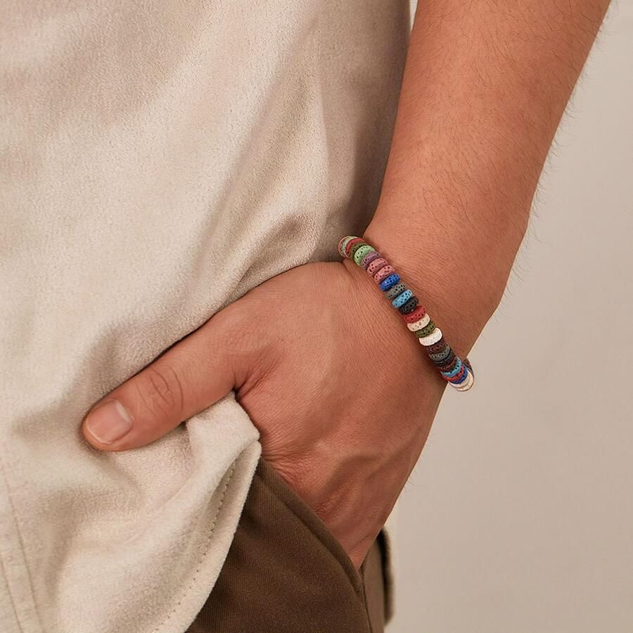 Firetti Armband Sieraden cadeau roestvrijstalen armbanden ankerkettengliederung regenboog - Foto 2