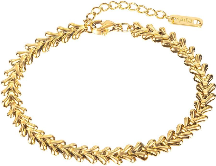 Firetti Armband Sieraden cadeau roestvrijstalen armbanden herzkettengliederung liefde - Foto 3