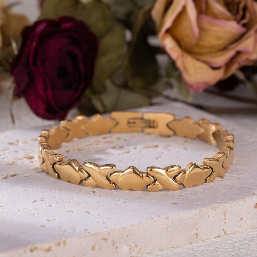 Firetti Armband Sieraden cadeau roestvrijstalen armbanden schakelarmband X en hart