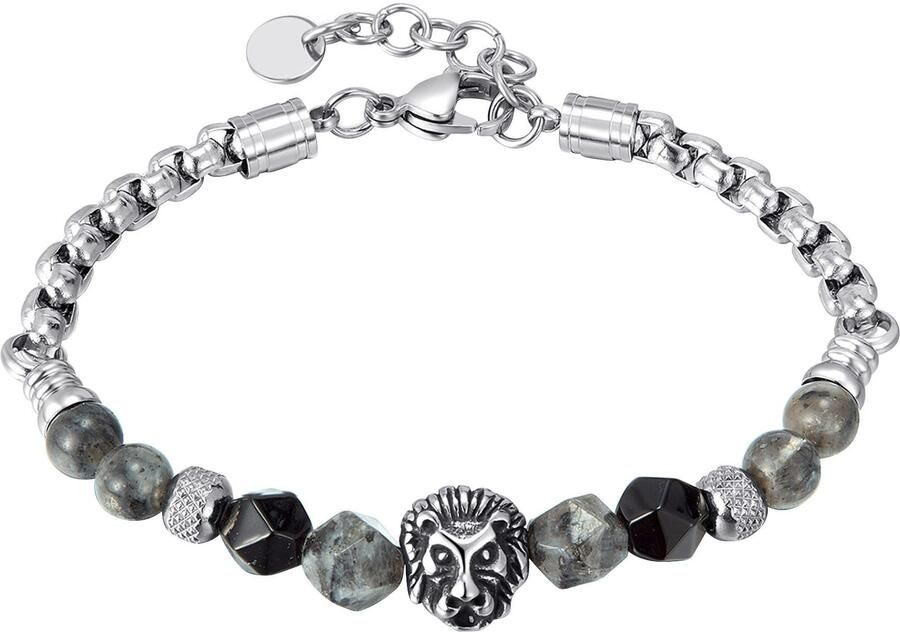 Firetti Armband Sieraden cadeau roestvrijstalen armbanden venezianerkette leeuwenkop - Foto 3