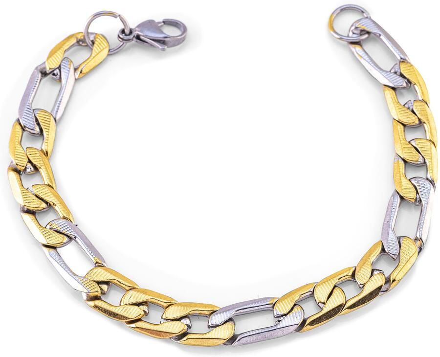 Firetti Edelstalen armband Figaro met zirkoon (synthetisch)