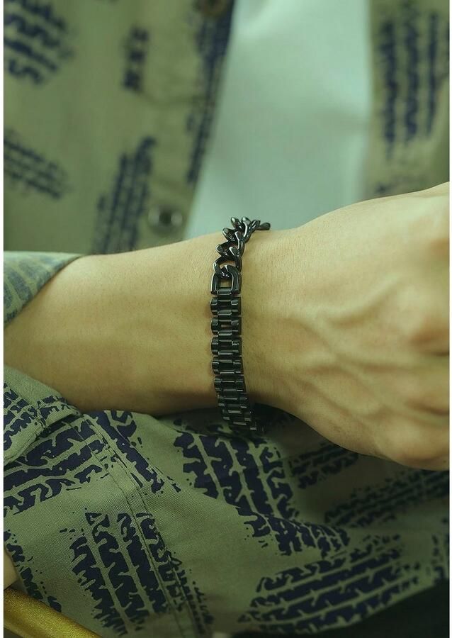 Firetti Edelstalen armband Sieraad cadeau armband panzerketting gecombineerd verstelbaar - Foto 2