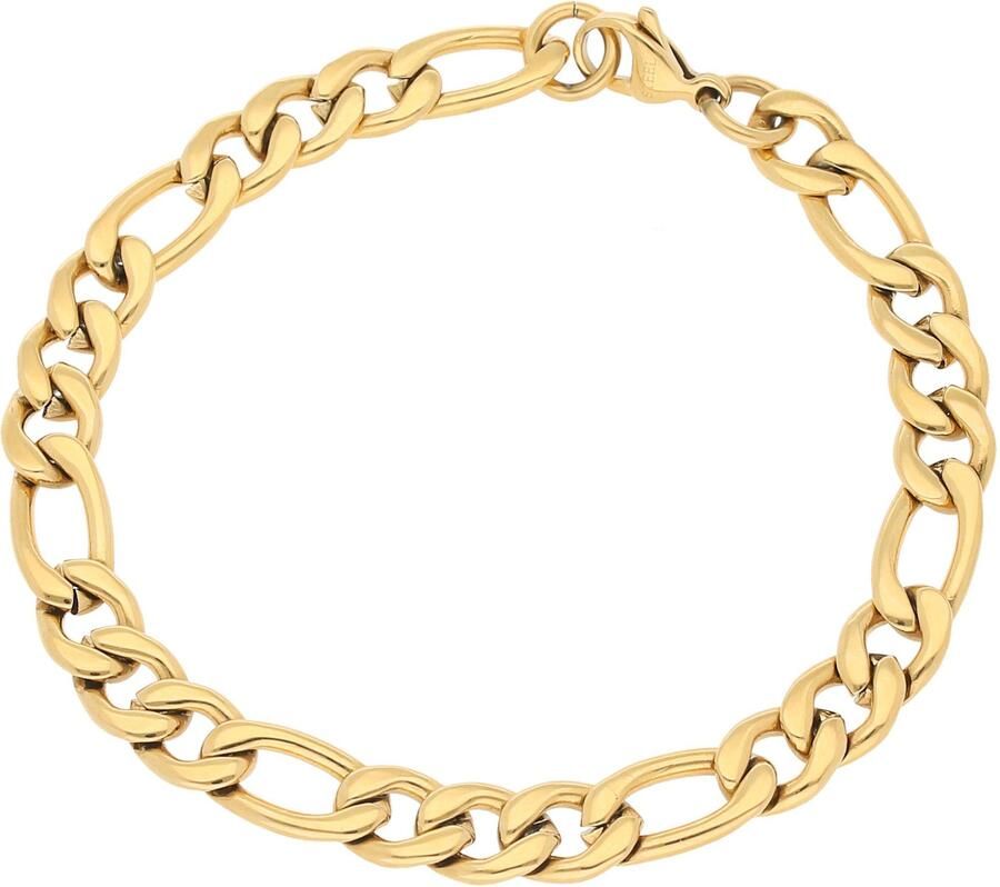 Firetti Edelstalen armband Sieraad cadeau figaroketting schakeling 8 0 mm breed