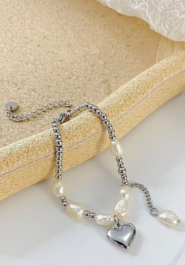 Firetti Edelstalen armband Sieraad cadeau hart & parels