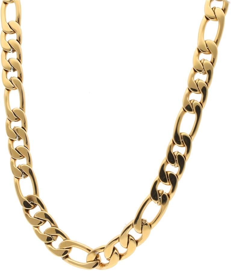 Firetti Edelstalen ketting Sieraad cadeau figaroketting schakeling 8 mm breed