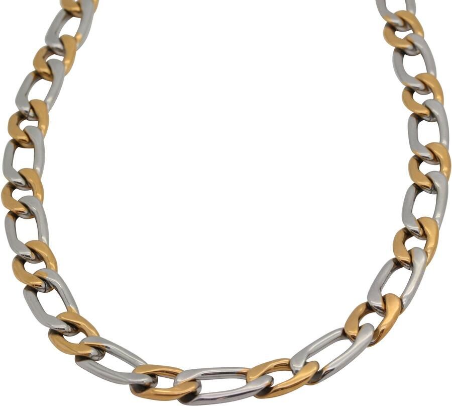 Firetti Edelstalen ketting Sieraad cadeau panzer- figaroketting bicolor ca. 7 47 mm breed - Foto 2