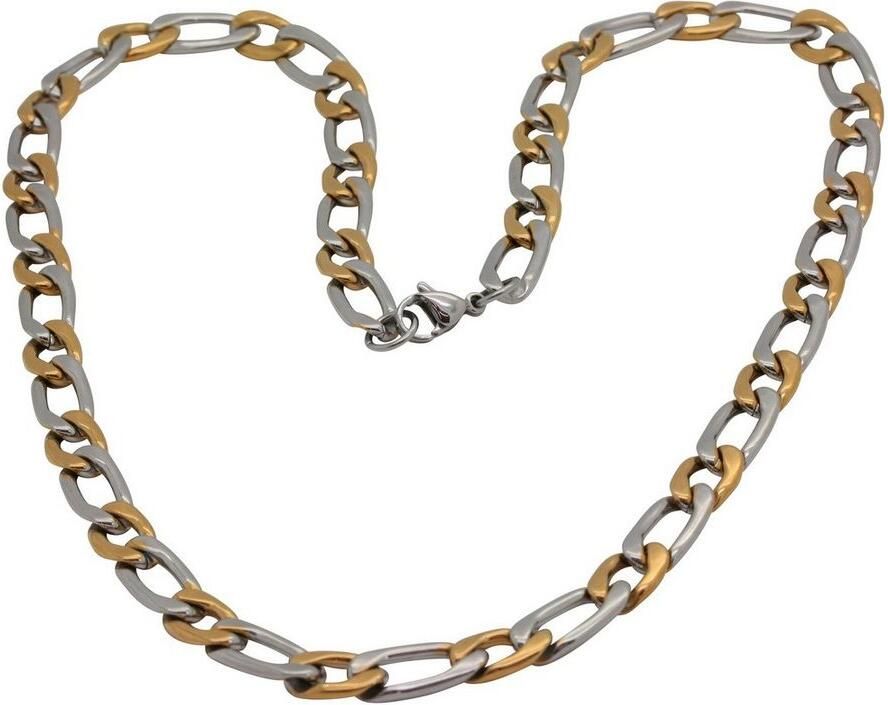 Firetti Edelstalen ketting Sieraad cadeau panzer- figaroketting bicolor ca. 7 47 mm breed