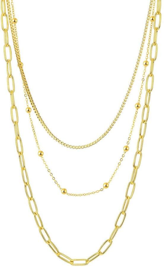 Firetti Edelstalen ketting Sieraad cadeau trio layerketting - Foto 3
