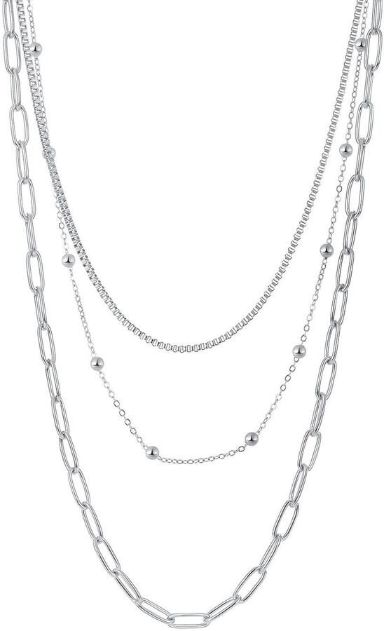 Firetti Edelstalen ketting Sieraad cadeau trio layerketting - Foto 3