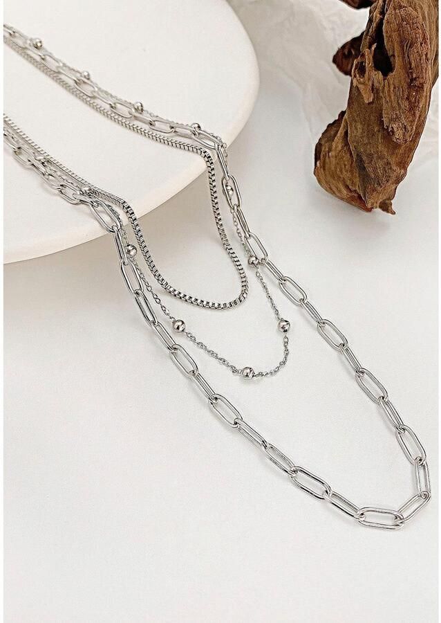 Firetti Edelstalen ketting Sieraad cadeau trio layerketting