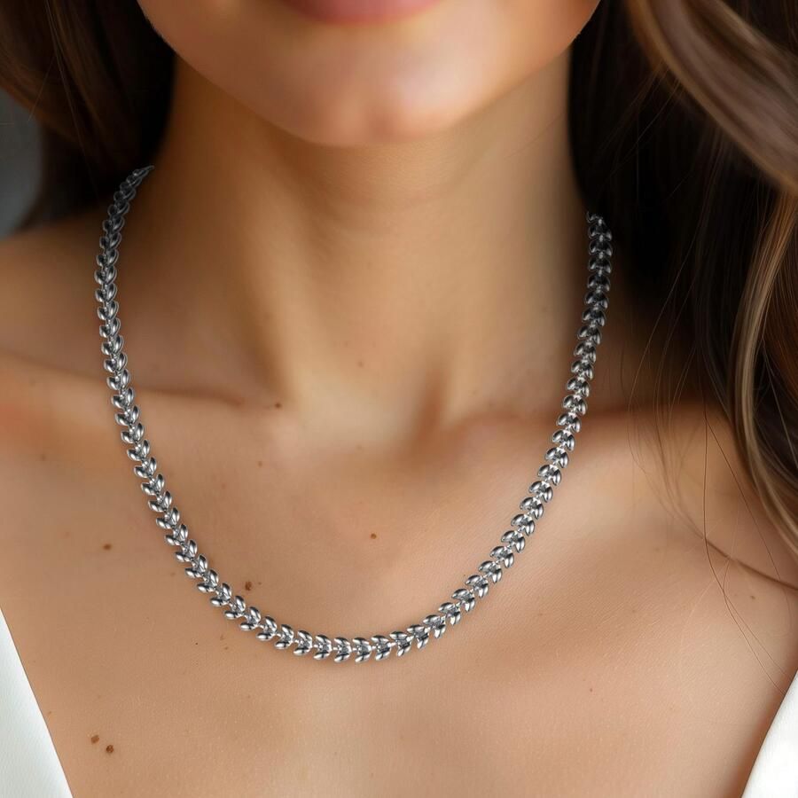 Firetti Edelstalen ketting Sieraden cadeau roestvrijstalen halssieraden halsketting tarwearen