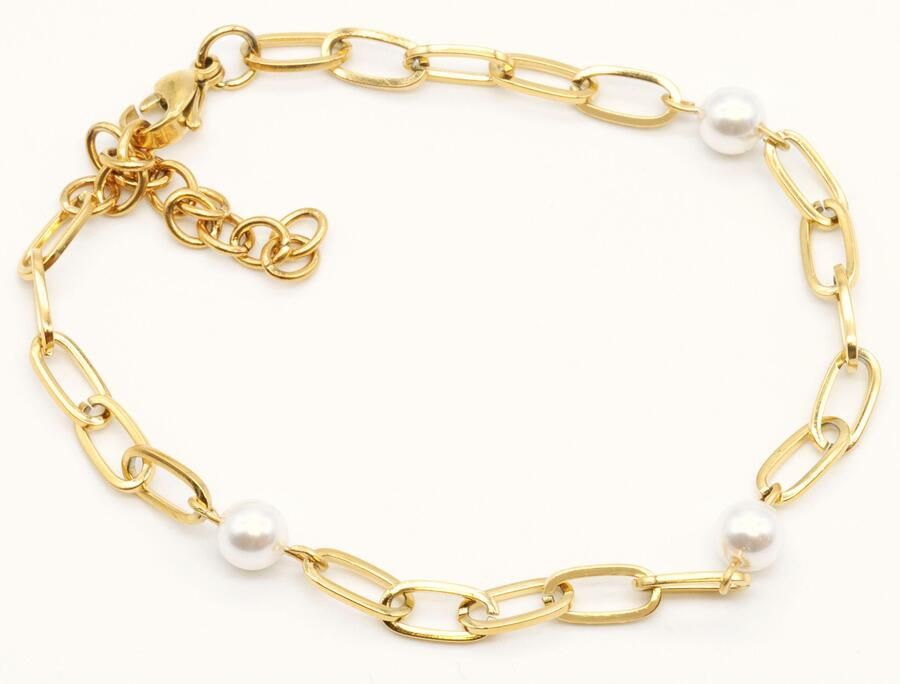 Firetti Enkelkettinkje Sieraad cadeau sieraad cadeau Made in Germany met kristal parel