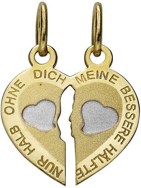 Firetti Hart hanger Sieraad cadeau Goudkleurig 333 hanger voor ketting hart