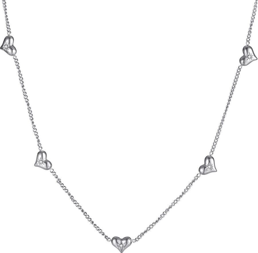 Firetti Hartketting Sieraden cadeau roestvrijstalen halssieraden halsketting ankerkette hart - Foto 3