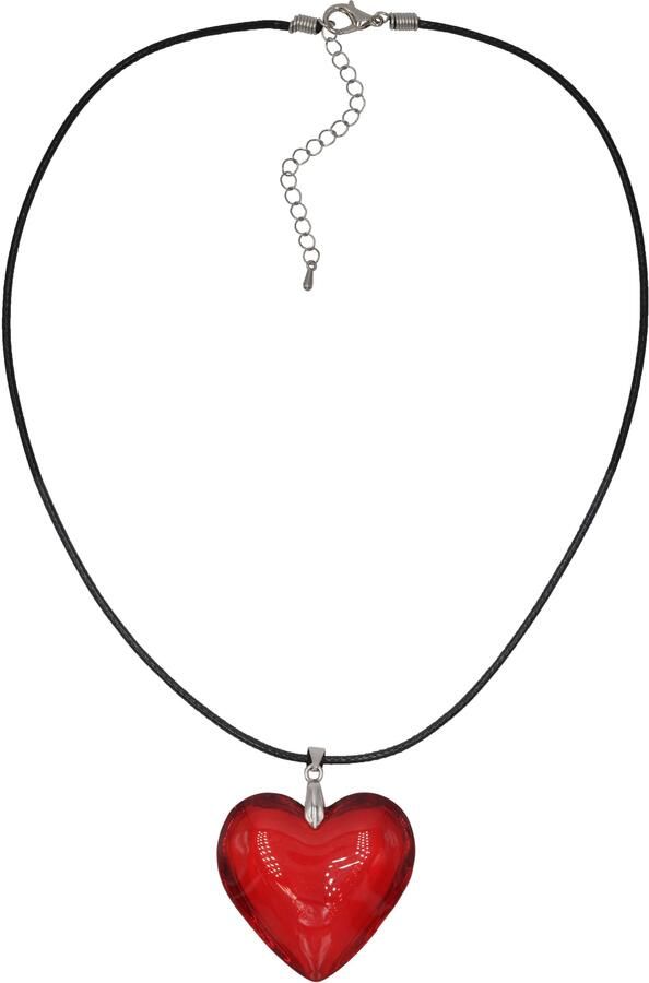 Firetti Hartketting Sieraden cadeau Transparant rood hart - Foto 3