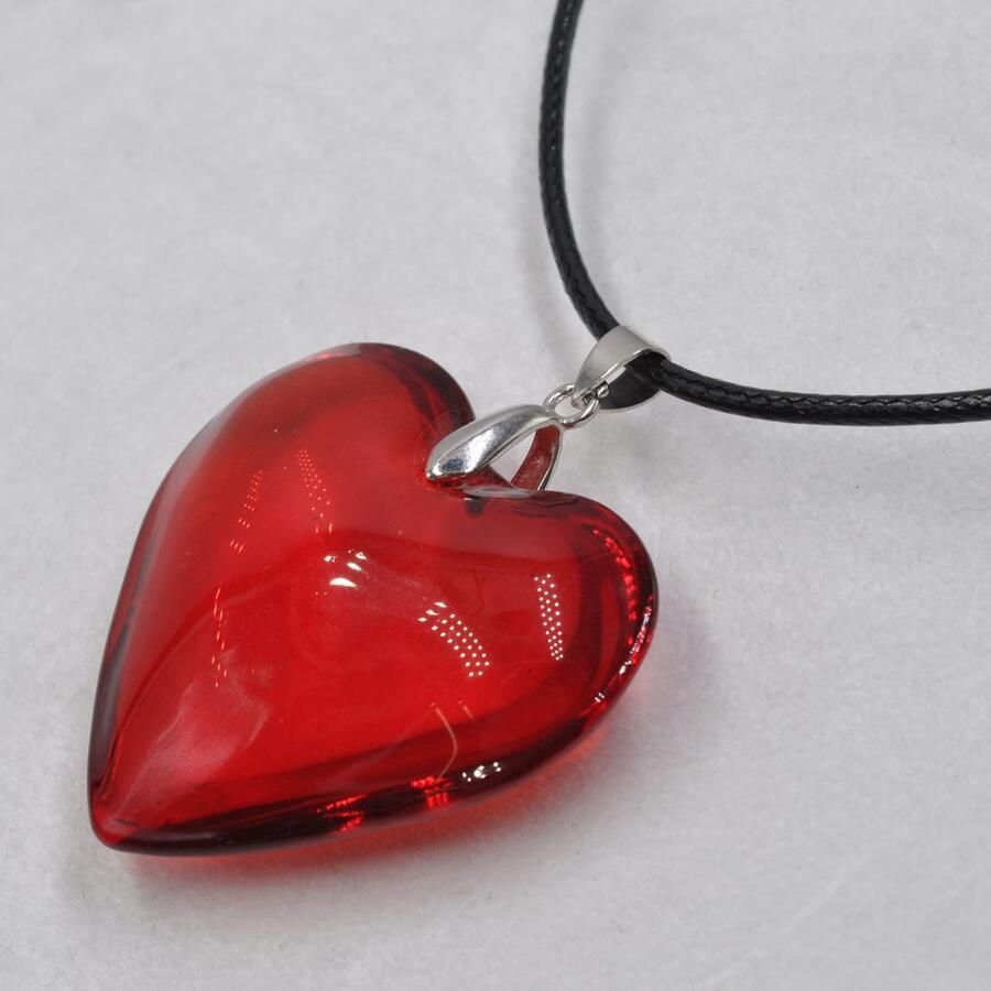 Firetti Hartketting Sieraden cadeau Transparant rood hart