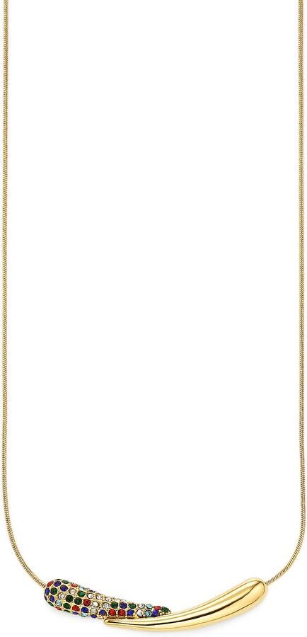 Firetti Ketting met hanger Sieraad Cadeau Edelstaalketting geelgoudkleurig