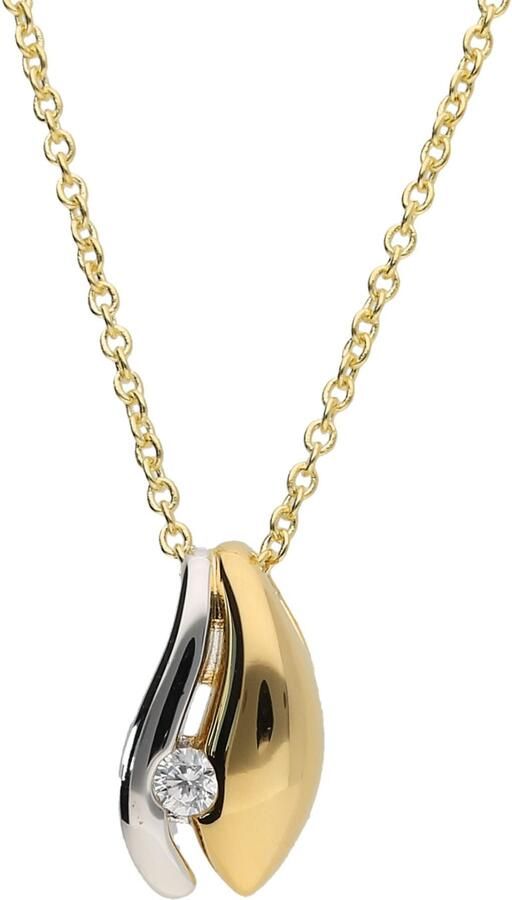 Firetti Ketting met hanger Sieraad cadeau halssieraad halsketting ketting solitair bicolor - Foto 2