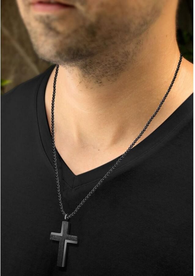 Firetti Ketting met hanger Sieraad cadeau kruis met zirkoon (synthetisch) - Foto 2