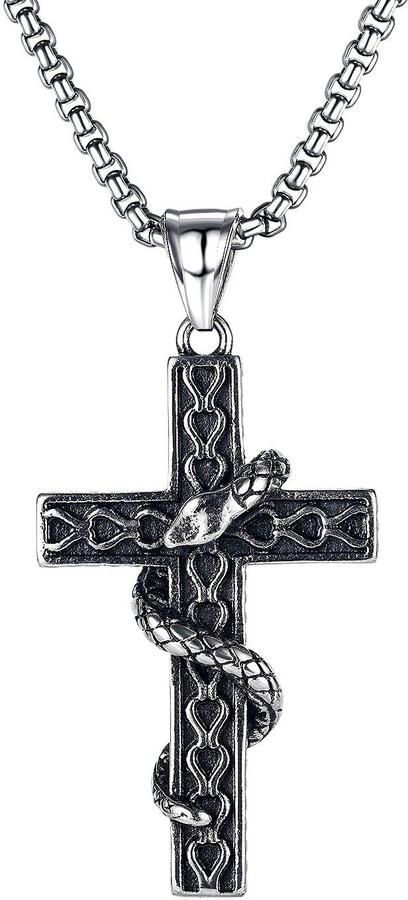 Firetti Ketting met hanger Sieraad cadeau kruis slang - Foto 3